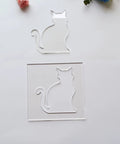 Clear Acrylic Cat Paw Router Template For Woodworking Solid 1/4 Inch Thick Jig For Resin Epoxy Inlay Crafts showing cat silhouette shapes.