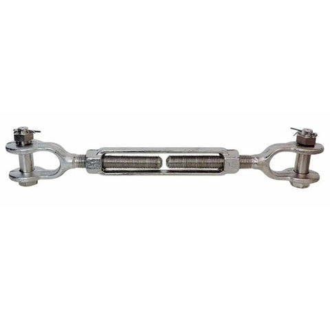 Rock Solid Stainless Steel 316 Jaw Jaw Turnbuckle Drop Forged One And Half By 12 Inches 17000 Lbs Wll Non Magnetic Heavy Duty Rigging Hardware.
