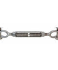 Built Like A Tank 316 Stainless Steel Drop Forged Jaw Jaw Turnbuckle 1 By 12 Inch 17000 Lbs Working Load Limit close-up view.