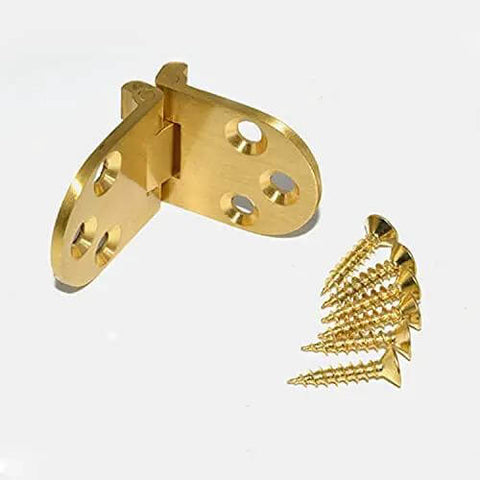 2 Pcs Sewing Table Folding Flip Hinges Aircraft Grade Zinc Alloy With Chrome Plating Finish with screws for installation