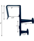 Over The Panel Garment Hanger For Cubicles With Double Posts Fits Two And A Half To Three Inch Office Partition Panels Black