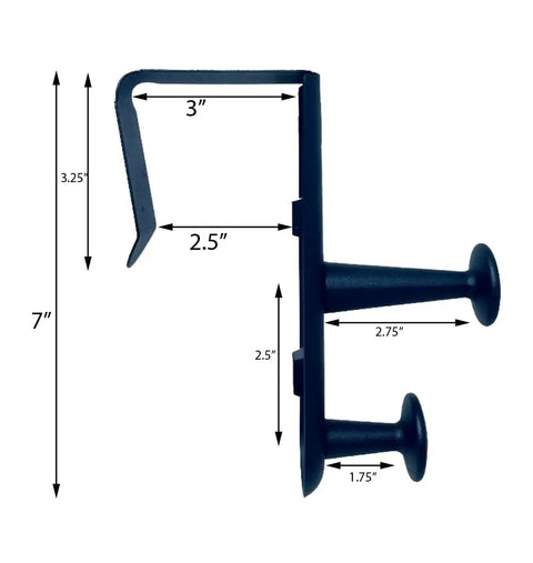 Over The Panel Garment Hanger For Cubicles With Double Posts Fits Two And A Half To Three Inch Office Partition Panels Black