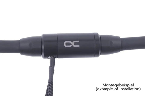 Plug And Play High Flow And Temperature Sensor With RPM Signal For Water Cooling Loops NTC 10K Thermistor installed in tubing