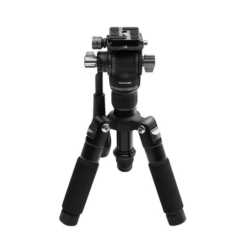 Mini Tripod With Hydraulic Head For Mini And 3 Smart Telescopes, 1 Quarter Inch Thread, Lightweight Aluminum, Black Finish
