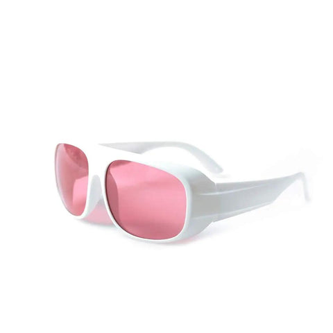 Premium Laser Safety Glasses For 755Nm And 808Nm Devices offering solid eye protection with a sleek white design.