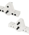 CNC Aluminum D90 Transfer Case Gearbox for One Tenth Scale RC Crawler Defender 90 TF2 Axial SCX10, silver finish, side view