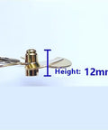 Side view of 36mm Five Blade Naval Brass Propeller Pair For RC Sailboats Left And Right Hand M3 Shaft Hole Two Pack