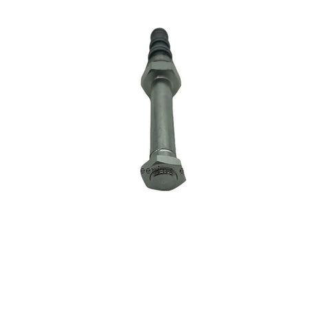 Heavy Duty Hydraulic Solenoid Valve Aerial Lift Replacement With Straight Up Plug And Play Swap shown from side with detailed threading and rubber sealing.