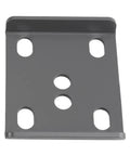 Metal component from 5 Inch Rear Axle Drop Flip Kit With C Notch And U Bolts For 1973 1987 Chevy C10 C15 Pickups, top view, gray finish.