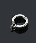 Close-up of 2 Pack Silver Parrot Foot Rings For Small To Medium Birds, Durable Metal Leg Bands With Opening Clip, 5.5mm Inner Diameter