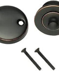 Oil Rubbed Bronze Lift And Turn Drain Trim For 2 Inch Drain With 1 3 4 Inch Trim Size Includes Overflow Cap Trim Only No Drain Pipe
