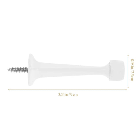 Heavy Duty Floor Door Stopper With Soft Rubber Tip And Zinc Alloy Built Tough Construction, side view with dimensions shown