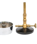 Natural Gas Only 5U Bunsen Burner With Wax Recycle Cup For Dental Labs, Jewelry Making, And Arts And Crafts, Built For Pros And DIYers, Adjustable Flame, Solid Brass Burner On A Sturdy Black Base, 4.5 Inch Tall.