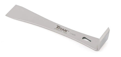 5-1/2 Inch Stainless Steel Pry Bar Scraper With Nail Puller, Razor Sharp Edge, And Angled Prying End For Walls, Moldings, Tiles, Wood Slats