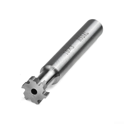 10mm diameter 6-flute end mill cutter with 6mm shank and 65mm overall length for metal milling