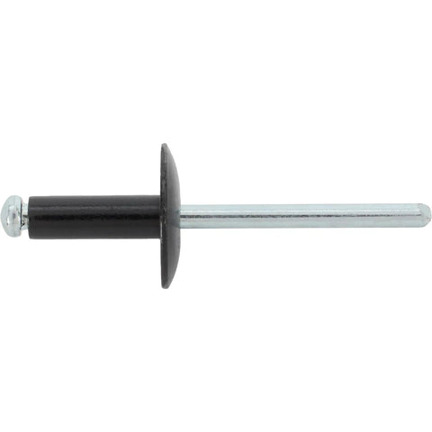 Built Tough Blind Rivets 3/16 Inch Large Head White Aluminum With Steel Shank 250 Pack Box For Quick Sheet Metal Fixes Rock Solid Grip Range Quarter To Three Eighths