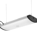 Pro Grade Ultra Bright LED Garage Light With Motion Sensor 5000 Lumens 4000K Cool White 80W fixture, suspended installation
