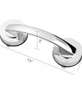 Strong Suction Cup Handle For Glass Doors Windows And Cabinets With Seamless Installation; silver 2.5-inch diameter durable design