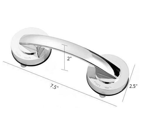 Strong Suction Cup Handle For Glass Doors Windows And Cabinets With Seamless Installation; silver 2.5-inch diameter durable design