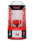 Front view of Freud Pro Grade Spoilboard Surfacing and Mortising Bit in packaging, 1.25 inch diameter, 1/4 inch shank.