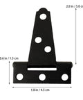 2 Pcs Galvanized T Shaped Gate Hinges, Rust Resistant, 2 Inch Heavy Duty T Strap Hinges For Wooden Fence, Barn, Shed Doors with measurements