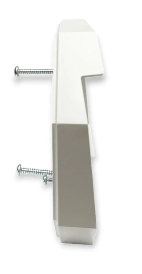 Vinyl Siding Lamp Mounting Kit With Built In Electrical Box For 5/8 Inch Outdoor Siding Lap Durable Exterior Lighting Mounting Solution For Lamps Fixtures Receptacles And Decorative Lanterns, white vinyl with screws
