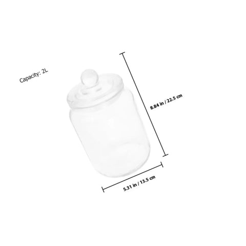 Level Up Your Pantry Setup With These Hella Tough 2 Liter Airtight Glass Tea Canisters And Food Storage Jar Set, clear glass container with lid