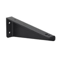 Pack Of Two Heavy Duty Wall Mount Shelf Brackets 21.7 Inch Black Steel L Shaped Floating Supports close-up view.