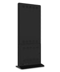 Back view of 55 Inch 4K Ultra Hd Free Standing Digital Signage Kiosk featuring crisp IPS panel and connectivity ports.