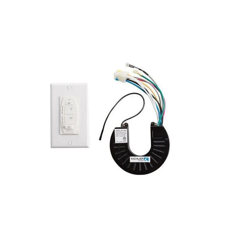 Six Speed DC165 Wall Control System With Transmitter And Receiver For Ceiling Fans White Finish Full Light Control