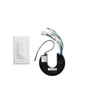 Six Speed DC165 Wall Control System with Transmitter and Receiver for Ceiling Fans white finish, wall mount view.