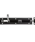 Premium Heavy Duty Sliding Door Lock Barrel Bolt With Reinforced Gate Latch Hasp, black steel finish, for secure entryway doors.
