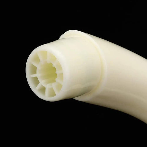 Close-up of the Maqulae ABS Plastic Kitchen Sink Faucet G1/2in Single Cold Rotating water outlet end view, showing design and material.