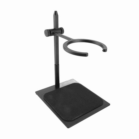 Straight Up Solid Adjustable Pour Over Coffee Stand With Non Slip Base, 7 Piece Aluminum Dripper Kit For Precision Brews, black metal stand with textured base
