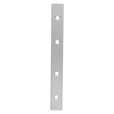 Beefy Aluminum Miter Track Jig 200mm T Slot Rail With Four Mounting Holes, side view showing aluminum texture