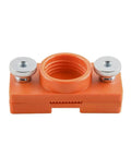 Top Tier Glue Applicator Tool For Woodworking Edge Banding with orange base and metal knobs for easy attachment.