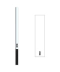 4 Inch Solid Arrow Wraps White X Small Self Adhesive Vinyl for Easy Application next to a flat view, for target practice