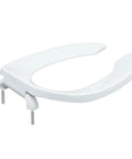Heavy Duty Commercial Open Front Toilet Seat Built Tough For The Public Restroom Grind Elongated Shape with PP material.