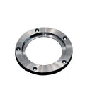 Close-up view of the 100mm Faceplate Ring for Wood Lathe Chuck Accessory, Rock Solid Quick Mount for Bowls and Faces, Handles Rough Cut