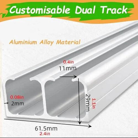 Concealed Track Sliding Door System For Double Doors With Soft Close Ceiling Or Wall Mount Adjustable Hidden Tracks 2mm Aluminum