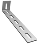 Heavy Duty Mounting Bracket With Fasteners For 1 By 5 Slot Vans And Trucks Silver MB113 angled view showing slots