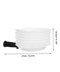 Transparent Drill Dust Collector Cover For Electric Drills And Grinders With Rock Solid Debris Shield, 27cm, flexible material, side view.