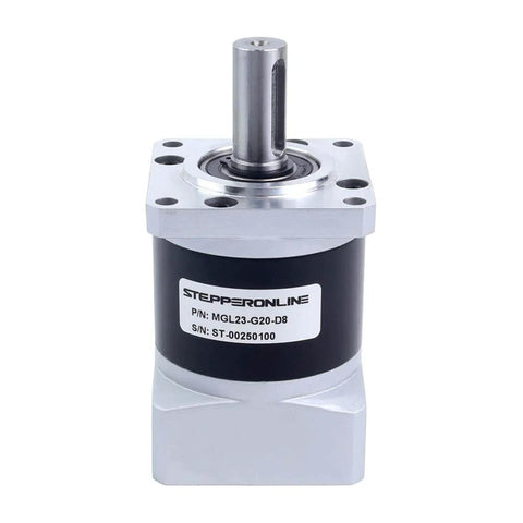 20 To 1 MGL Planetary Gearbox For Nema 23 Stepper Motor With 8mm Shaft 57mm Flange Shaft Length 20 To 25mm