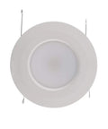 5/6 Inch Matte White Integrated LED Recessed Trim 5-Way Dimmable Kit, 700 Lumen, ENERGY STAR Rated, Wet Location Compatible