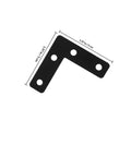 Stainless Steel L Shaped Corner Braces 20 Pack For Picture Frames And Desk Supports Black 5x5 cm Heavy Duty Angle Bracket showing dimensions