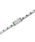 Compact 200mm Linear Guide Rail With 9mm Wide Slide Block For Precision Equipment, Smooth Motion, shown flat from above.