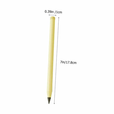 Everlasting Reusable No Sharpening Pencils Set For Students And Artists Graphite Sketch Pencils in yellow, side view