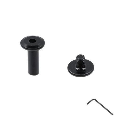 20 Sets M3x12mm Black Furniture Bolts And Nuts Kit With Hex Screws Barrel Nuts And Allen Wrench Includes M3x16mm M3x25mm M4x5mm M4x35mm For TV Stand Woodworking And DIY Repairs shown with Allen wrench