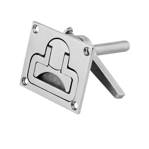 NayewPPyy stainless steel boat floor hatch latch with lift handle; marine grade 316 deck hardware