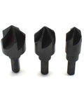 Three In One Countersink Set With Three Interchangeable Cutters For Wood Screws One Half Inch Five Eighths Inch And Three Quarters Inch